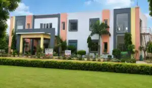 School campus and students