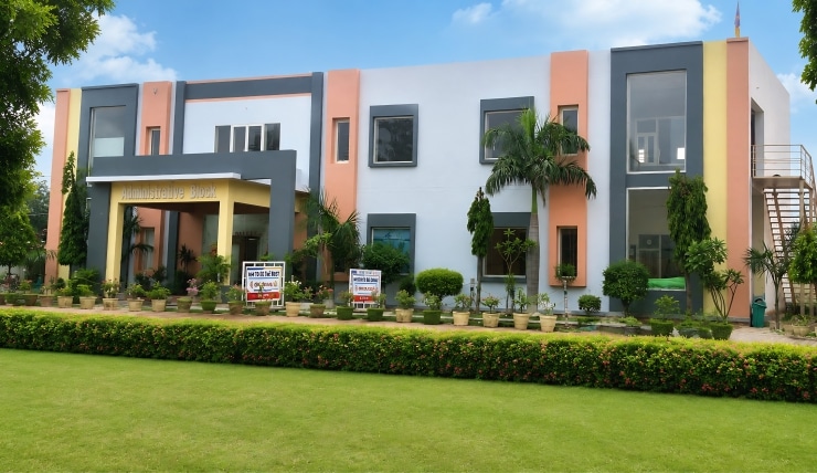School campus and students