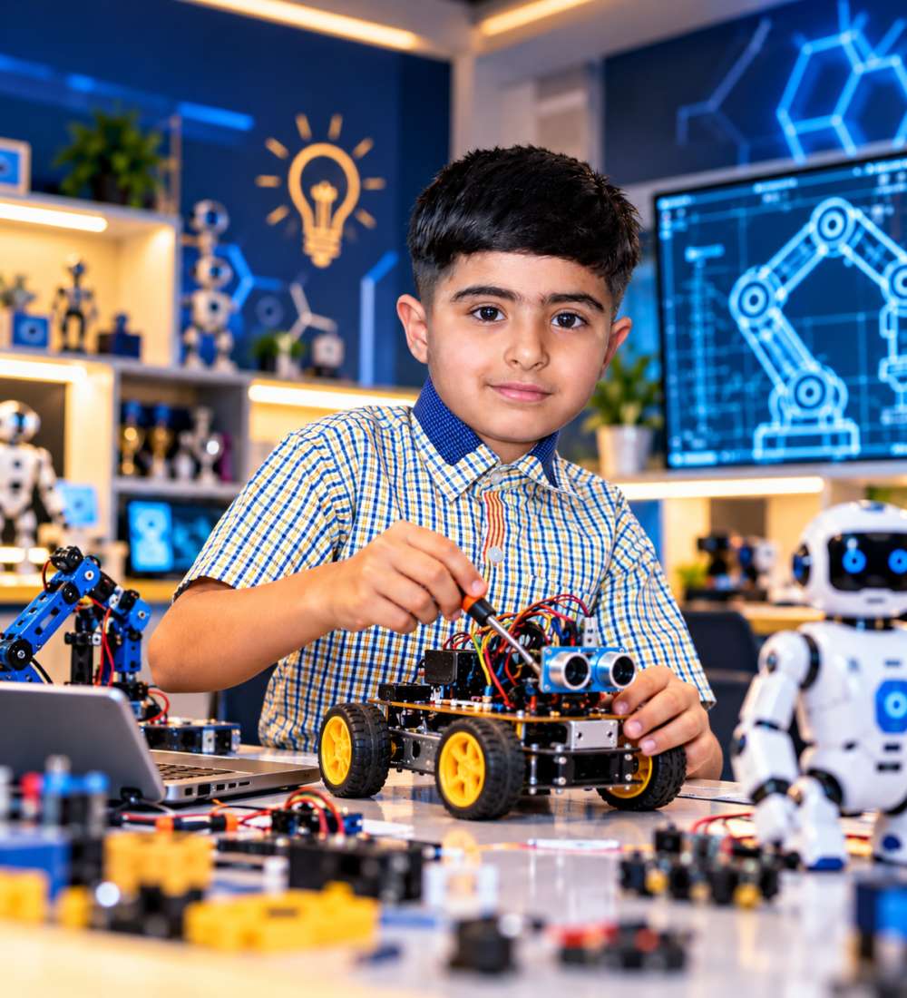 Students working in the Innovation Lab